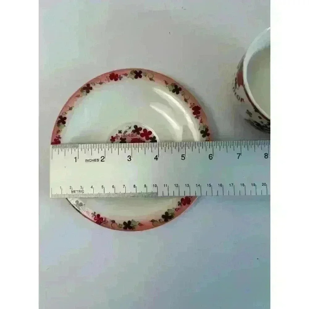 2004 PAUL CARDEW TEA FOR ONE PINK CHINTZ RED HAT SOCIETY CUP & SAUCER - Picture 9 of 10